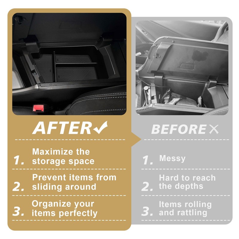 BestEvMod Center Console Organizer Compatible with 2024 2025 Dodge Charger
