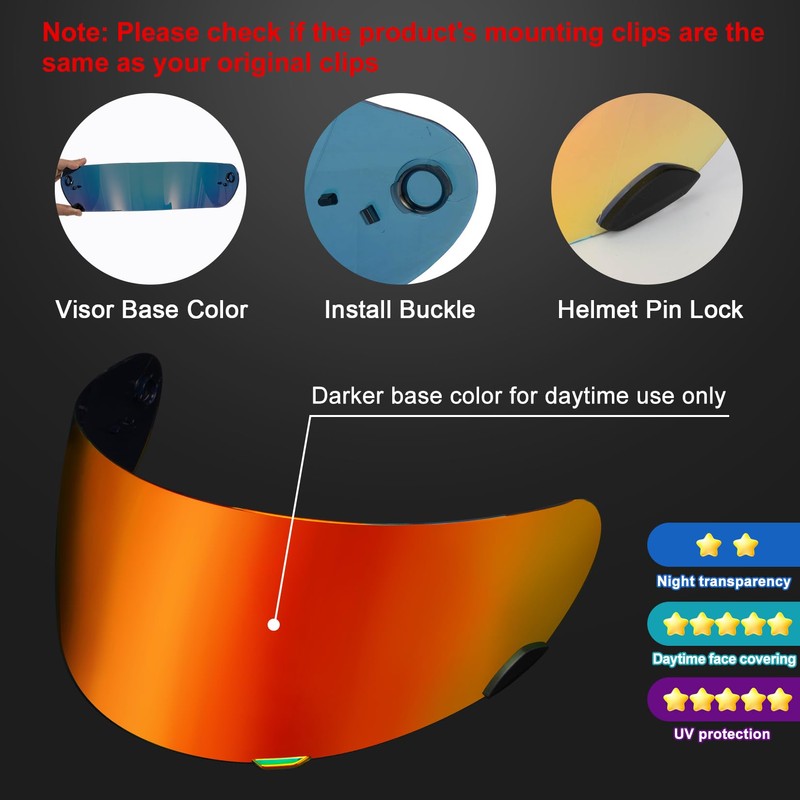 PSLER Qualifier Visor- Qualifier Helmet Visor Motorcycle Face Shield Accessories