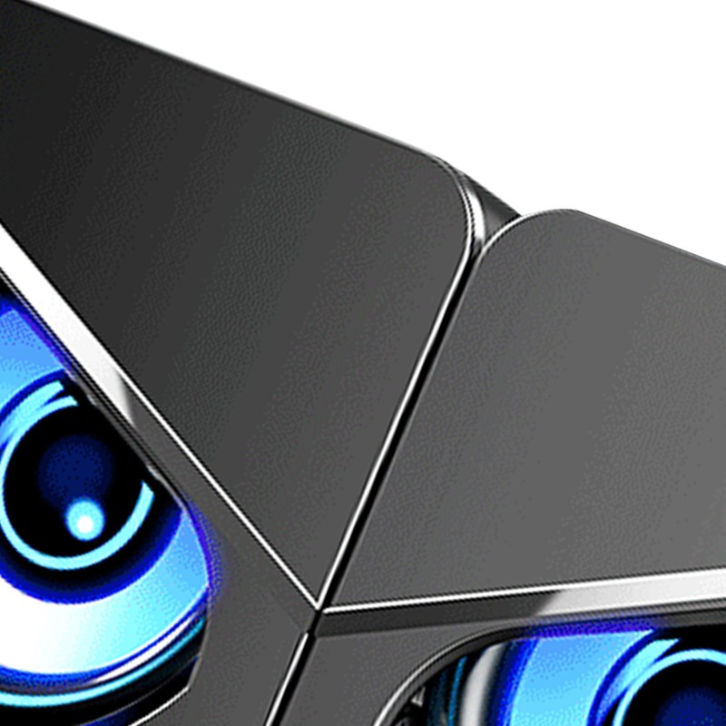 1 Pair Desktop Computer Speaker Multifunction Stylish Strong Bass 4D