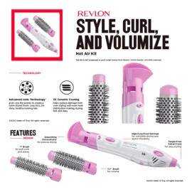 Cepillo Secadora Aire Caliente Revlon Volumen Iones Cerámica                                                                                          