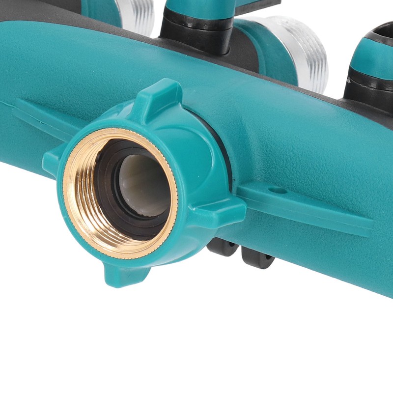 4 Way Hose Splitter Metal Valve Water Distribution Controller Connector