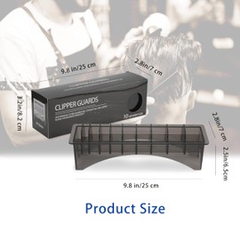 LAGAHS 2pcs Barber Hair Clipper Guards Comb Container, Guide Comb Storage Case, 10 Grid Electric Hair Clipper Limit Comb Organizer for Home