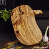 Olive wood chopping board with natural edge, 30cm