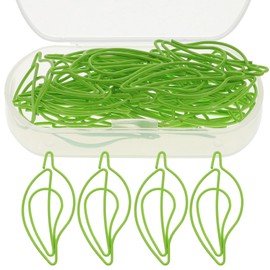 Operitacx Sturdy Metal Paper Clips 30pcs Leaf Shaped Paper Clips Assorted Size Document Paper Clips Strong Clamp