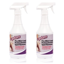 Capture Pre-Mist Soil Release for Carpet Dry Cleaner - Carpet Cleaning Pre Spray - Loosen Juice, Coffee & Wine Spill and Tough Rug Stains Eliminator - Multi-Purpose Cleaning Essentials - 24oz (2 Pack)
