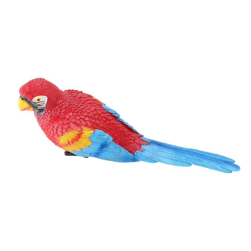 Parrot Figurine Simulation Vivid Innovative Wall Mounted Hand Painted Resin