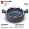 Hawkins Ceramic Nonstick Handi, 5 Litre, Induction Biryani Pot, Granite