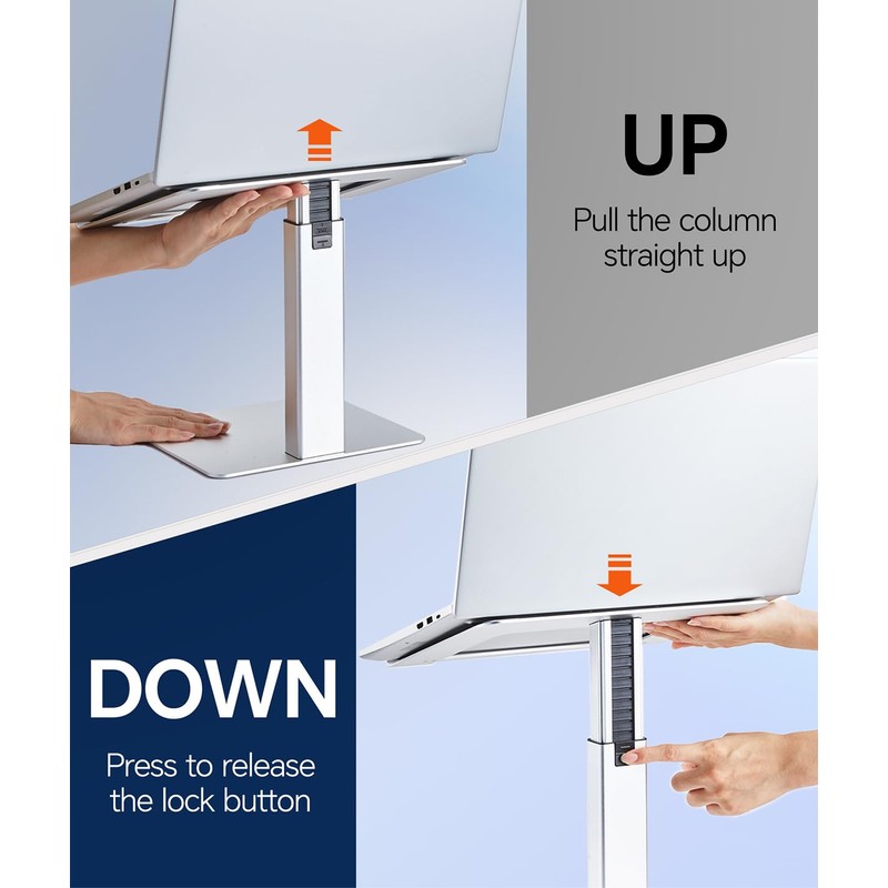 supamir Adjustable Laptop Stand for Desk, DJ Laptop Riser, Standing