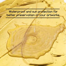 MEEDEN Metallic Gold Acrylic Paint: 1L /33.8 oz Heavy Body Gold Leaf Paints for Canvas Crafts Paintings