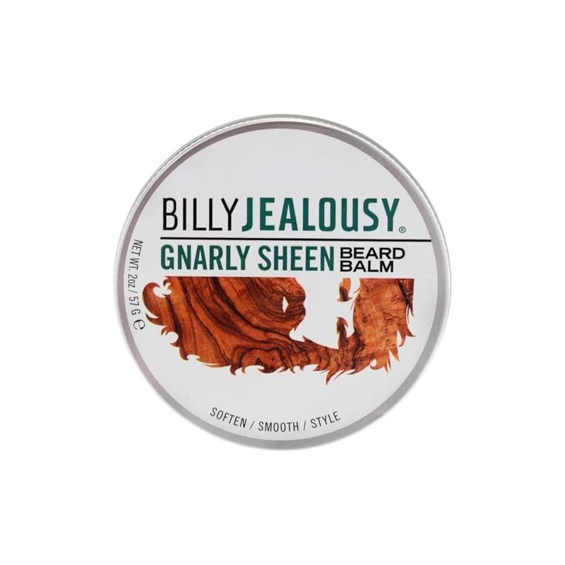 Billy Jealousy Beard Balm, Gnarly Sheen Woodsy, 2.0 oz.
