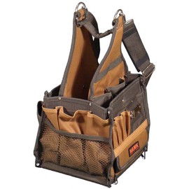 RAVEN Multi-Pocket Tool Bag | Over 20 Pockets | 600D Nylon Construction | 8.5" x 8" x 16" | Tape Measure Clip & Shoulder Strap