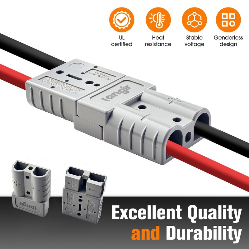 2 Pack 175AMP Battery Quick Connect Disconnect Kit - 1/0