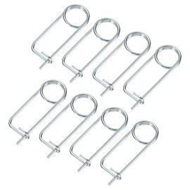 M METERXITY 8-Pack Brooch Shape Cotter Safety Pin, 2x29mm Spring Steel Pins Quick Lock Brooch Fastener for Garden/Lawn/Farm Hook, Heavy Retainer Clips