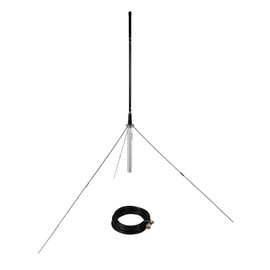 FMUSER GP100 FM Transmitter Antenna Outdoor, 1/4 Wave Professional GP Antenna for 87-108mhz 0.5w-100w FM Broadcast Transmitter, Waterproof FM Antenna with 26FT TNC/BNC Cable