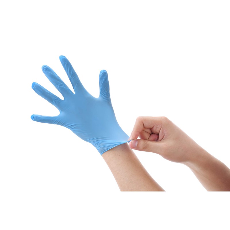 Disposable Nitrile Powder-free Gloves, Blue (Pack of 100)