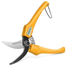 GRÜNTEK Garden Shears IBIS 185mm Compact Bypass Flower Shears Orchid Shears Ultra Sharp 45mm Carbon Steel Blades Heavy Duty Fibreglass Polypropylene Handles Featherlight Durable Construction