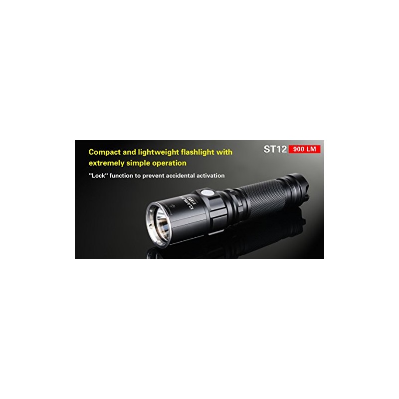 Klarus ST12 XM-L2 Led Flashlight 900 Lumen Compact Lightweight Torch