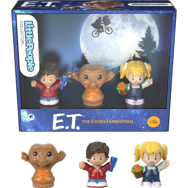 Little People Collector E.T. The Extra-Terrestrial Special Edition Figure Set In Display Gift Package For Adults & Fans, 3 Figurines