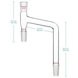stonylab Glass Moisture Test Adapter, Borosilicate Glass Moisture Collector Chemistry Adapter with 24/40 Standard Joints for Laboratory Distilling Lab Supply