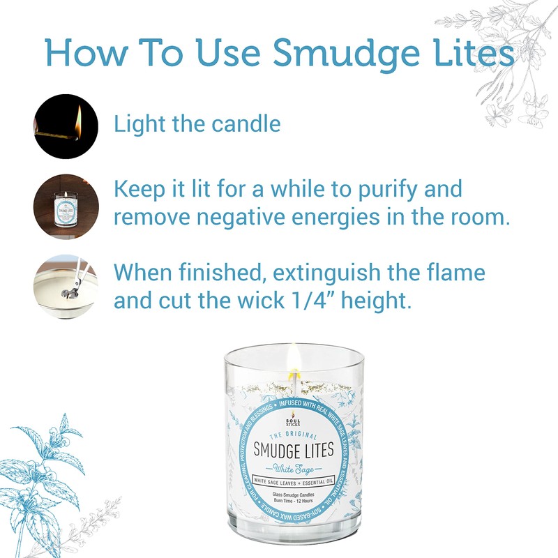 SOUL STICKS 6 Pack Smudge Lites Votive Candles | 960