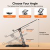 TECKNET Laptop Stand for Desk, 360 Rotating Base, Ergonomic Foldable