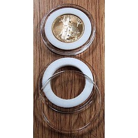 10 White Ring Type 22mm Air Tite Coin Holders for 1/4 oz Gold Eagles