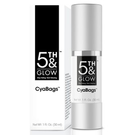 5th & Glow Cyabags - Instant Under Eye Bag Remover Serum For Dark Circles & Puffy Eyes Reduction - Hyaluronic Acid & Vitamin C Cream for Fine Lines, Wrinkles & Crowsfeet, 1 oz