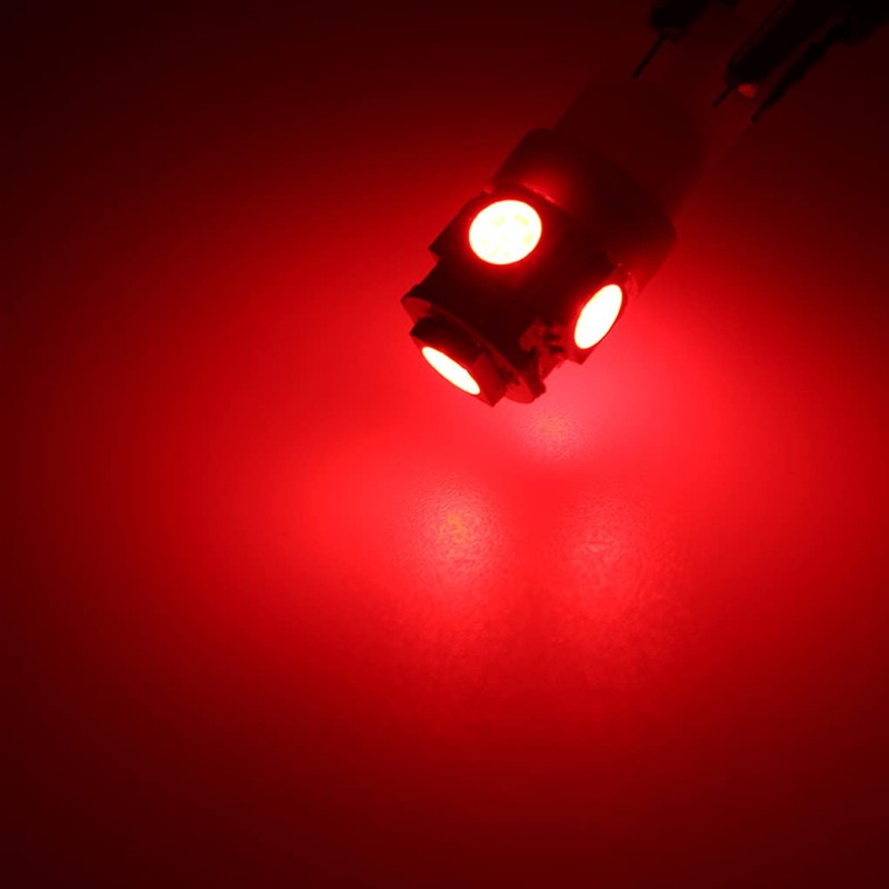 GLOFE 3Pcs Red Interior Map Dome Light LED Bulbs Compatible