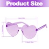 Bojueshaw Heart Shape Sunglasses - Multicolor Rimless Heart-shaped One Piece