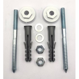 Greened House 120mm/140mm Wall Mounted Sink Fixing Kit Screws Nuts Washers (120mm)