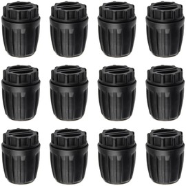 Poeland 1/2” Drip Irrigation End Cap, Locknut Barbed Irrigation Hose End Connector Plug, Fitting to Garden Watering System (12 PCS)
