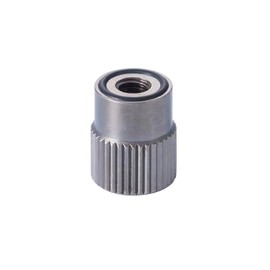 RX Nut Knurled Black 1 piece) Height 0.5 inches (12 mm), Knurled Nut, Penetration Knob, Anti-Loose, Vibration Control, Scratch Prevention, Made in Japan, Brass, Nickel Plated (M4 P0.7)