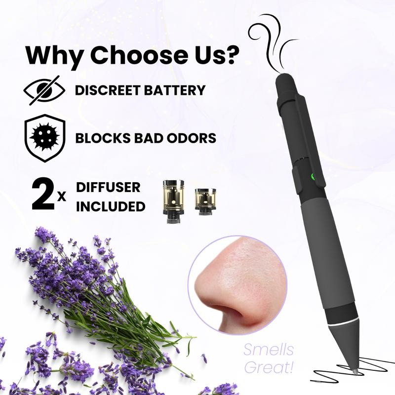 Penjamin Aromatherapy Writing Pen – Twist-to-Write Scent Diffuser with 2