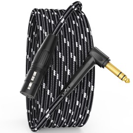 JOLGOO 1/4 TRS Right Angle to XLR Female Audio Cable, 10ft 3-pin XLR Female Professional-Grade Balanced Audio Connection for Mixer, Amplifier, Microphone, Studio Equipment