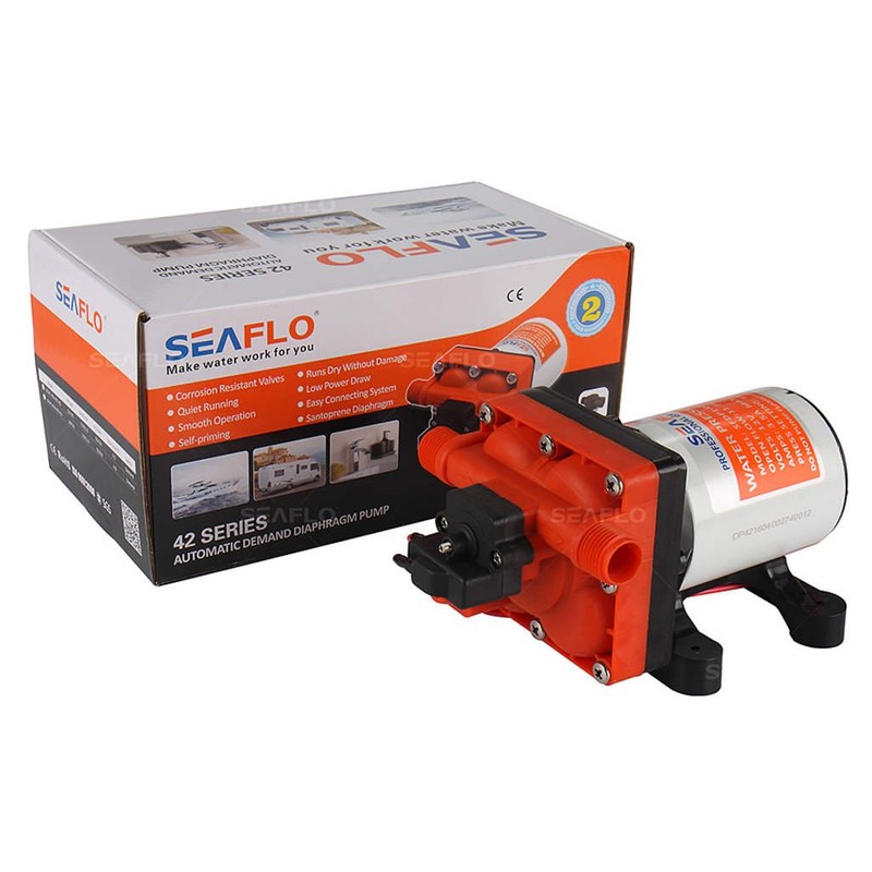 24V SEAFLO 42-Series Water Pressure Diaphragm Pump w/Variable Flow For