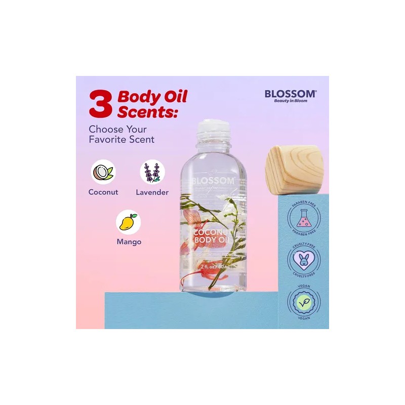 Aceite Corporal Hidratante Blossom Skincare, Aceite Seco Con