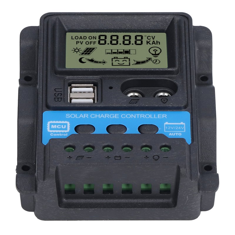 Solar Charge Controller LCD Display Dual USB 5V Output PWM
