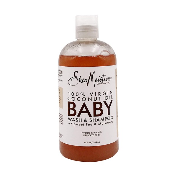 SheaMoisture Wash and Shampoo for Baby 100% Virgin Coconut Oil with Coconut Oil 13 oz