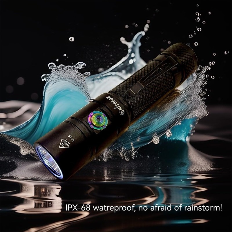 Nitefox Rechargeable LED Flashlight Bright Pocket Flashlight 1500LM Handheld Flashlight