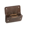BIKER Trucker Wallet Long Format Genuine Leather Brown, brown