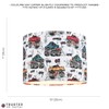 Modern and Colourful Monster Trucks Childrens Cotton Fabric Round Drum