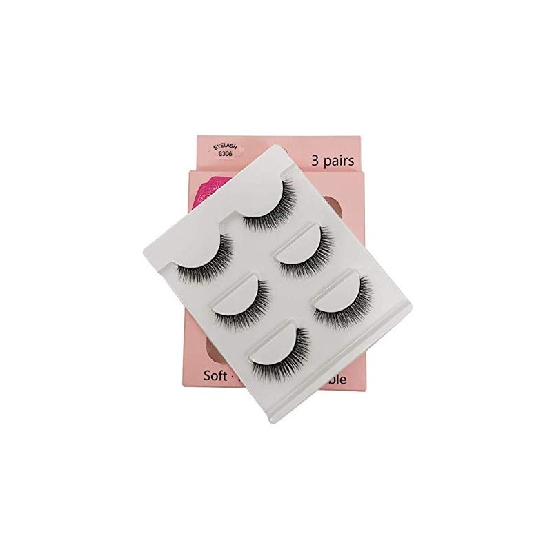 3 Pairs 3D Mink Eyelashes Makeup Natural False Eyelashes Long