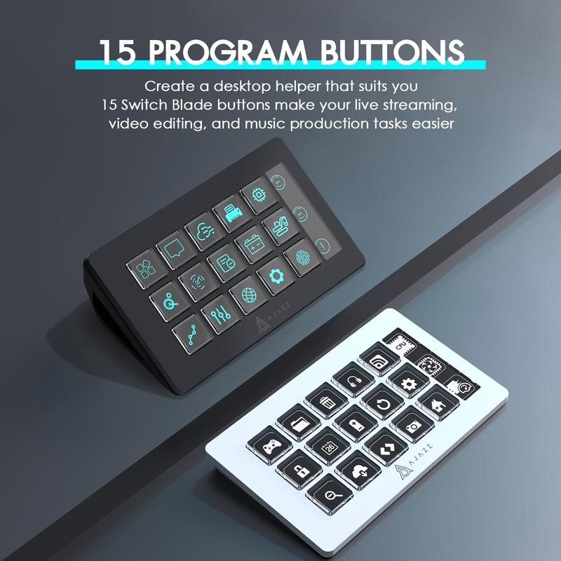 New Akp153 Studio Deck Stream Controller 15 Macro Keys Trigger