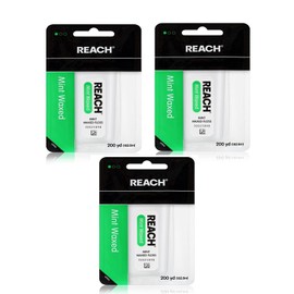 Reach Mint Waxed Floss, 200 Yd (Pack of 3)