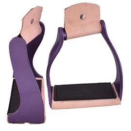 Showman Color Coated Lightweight Twisted Angled Aluminum Stirrups