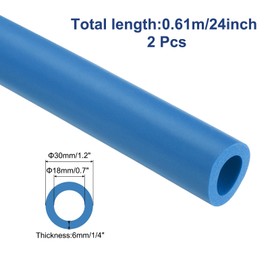 MECCANIXITY 2pcs Pipe Insulation Foam Tube Lagging Insulation 18mm ID 30mm OD 24" Heat Preservation for Antifreeze Insulation, Handle Grip, Blue