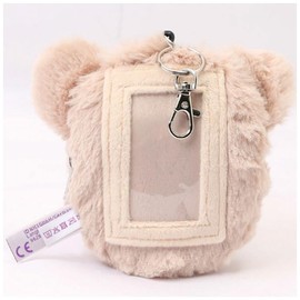 Generic Figure Pass Case Bear Pass Pouch Animal Cute Stylish Dog Card Case Stuffed Toy NICI, beige
