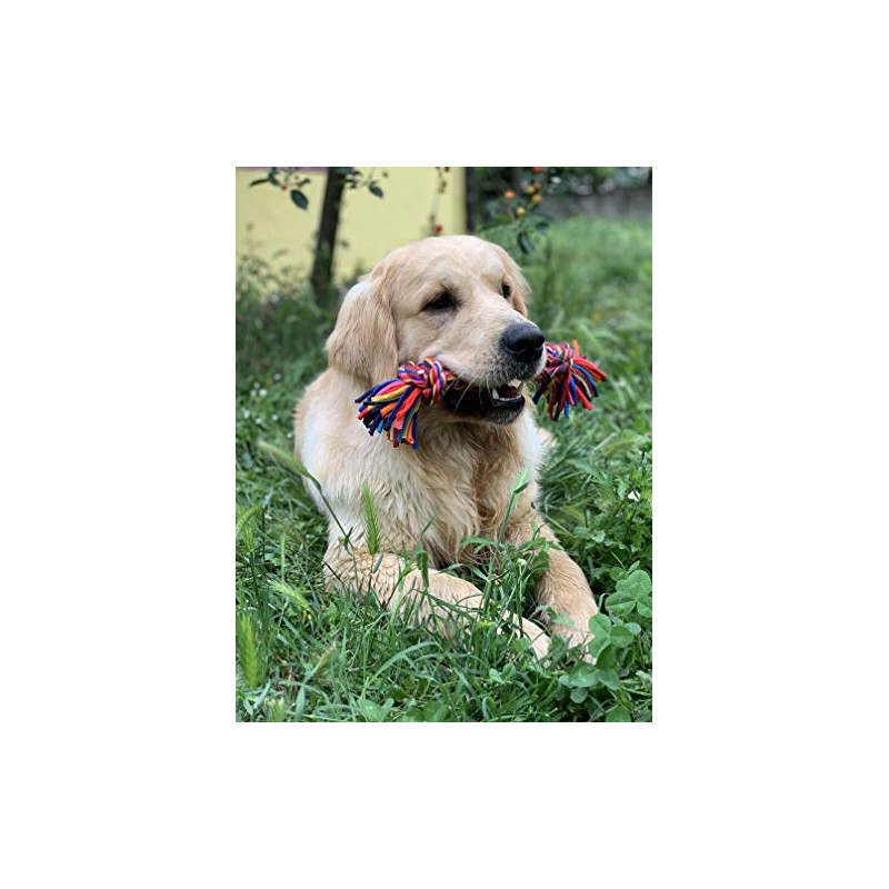 Nuts For Knots "Twist-Tee" 2 Knot Tugger Cotton Dog Toy