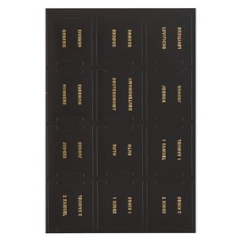 Black and Gold Peel-and-Stick Bible Indexing Tabs