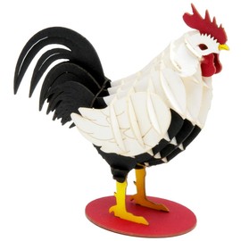 Fridolin 3D Paper Model – Cockerel Colourful